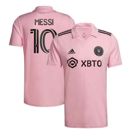 Men%27s Inter Miami CF Lionel Messi adidas Pink 2023 The Heart Beat Kit Replica Jersey->inter miami cf->Soccer Club Jersey